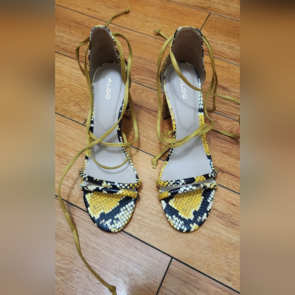 Aldo snake print heels in size 8